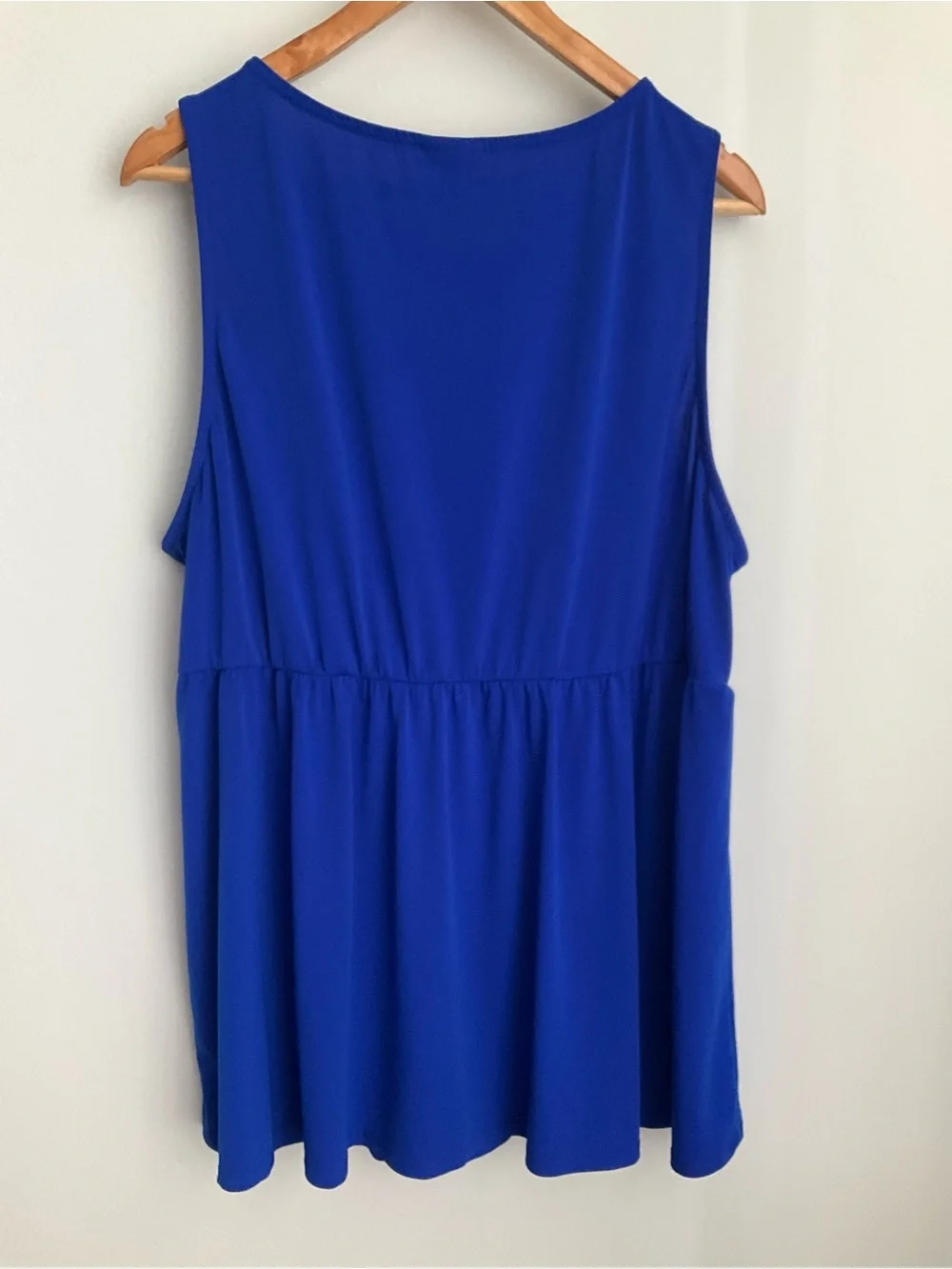 Torrid 3X Cobalt Blue Sleeveless Wrap-Style Tunic - Picture 5 of 10